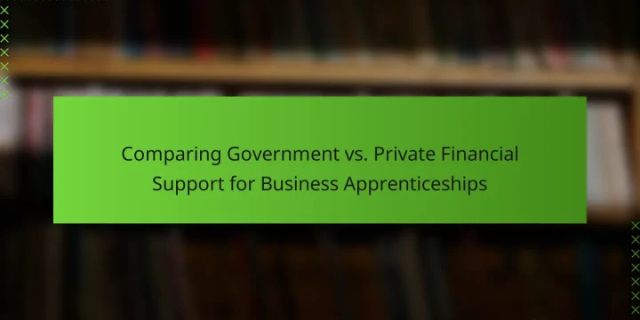 Comparing Government vs. Private Financial Support for Business Apprenticeships
