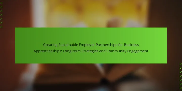Creating Sustainable Employer Partnerships for Business Apprenticeships: Long-term Strategies and Community Engagement
