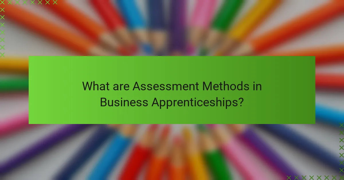 What are Assessment Methods in Business Apprenticeships?