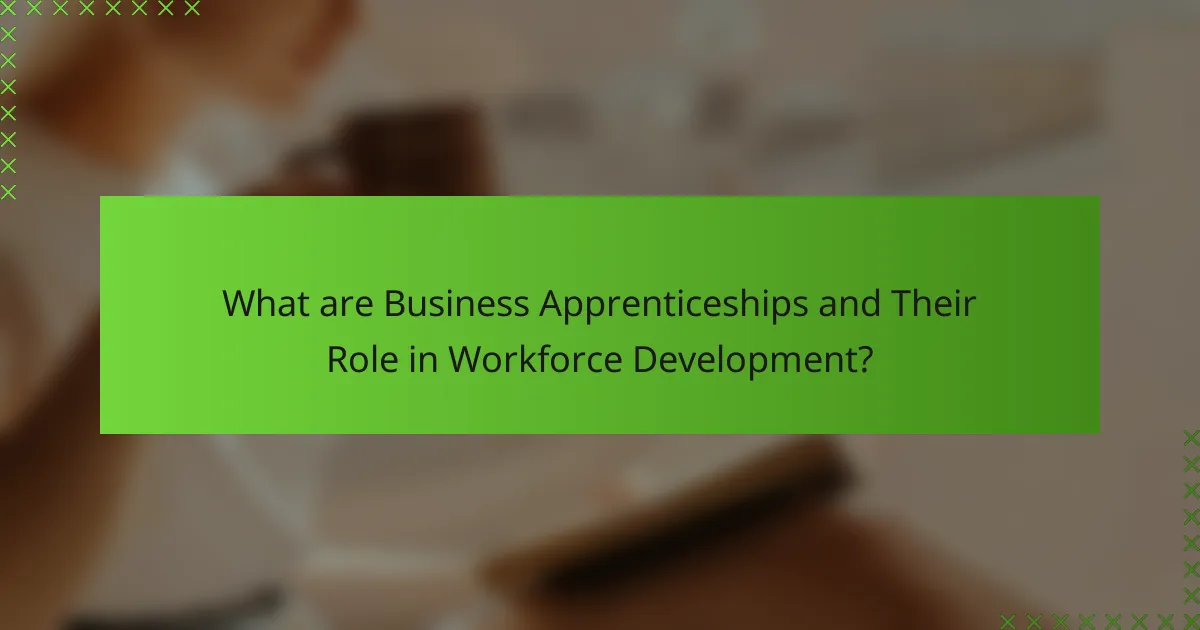 What are Business Apprenticeships and Their Role in Workforce Development?