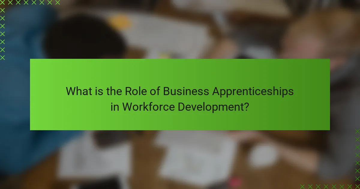 What is the Role of Business Apprenticeships in Workforce Development?